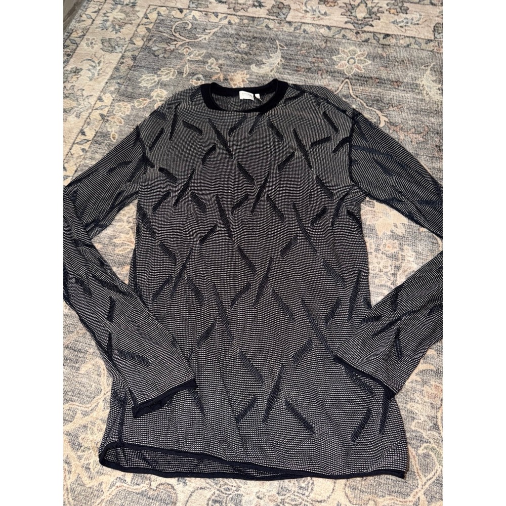 Armani Collezioni Reversible Long Sleeve Knit Top